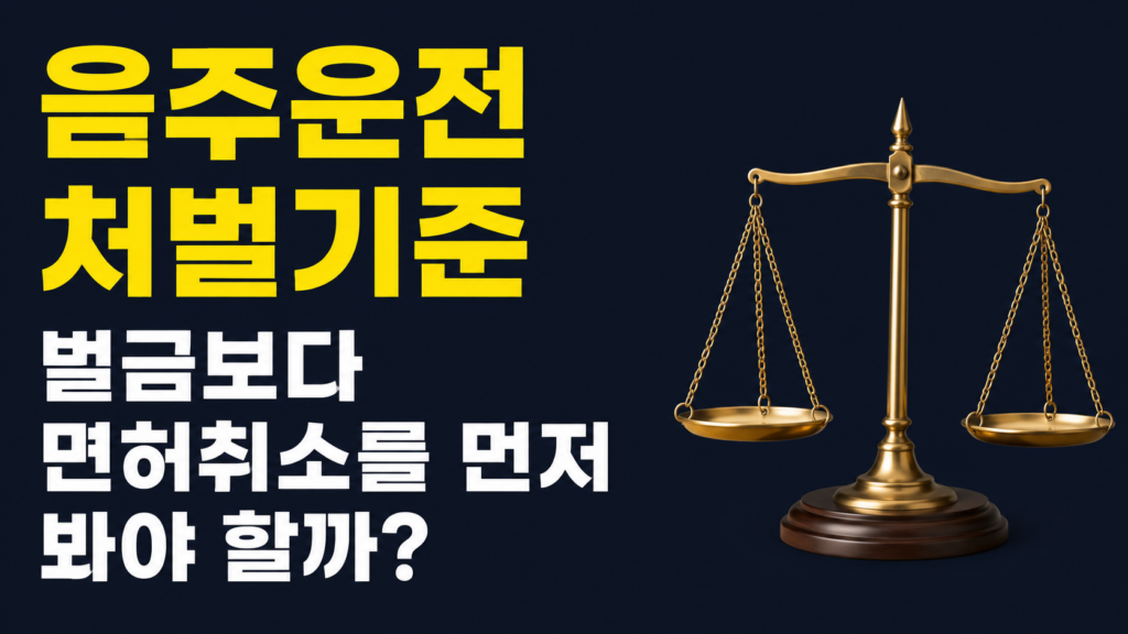 음주운전 처벌기준과 벌금 면허취소 법적 대처 비교 이미지