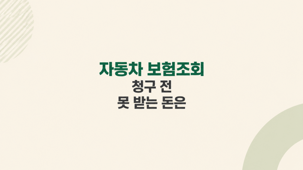 자동차 보험조회 지급 손해 확인 화면