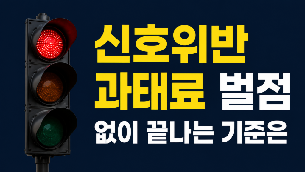 신호위반 과태료 벌점 범칙금 기준과 이의신청 선택 장면