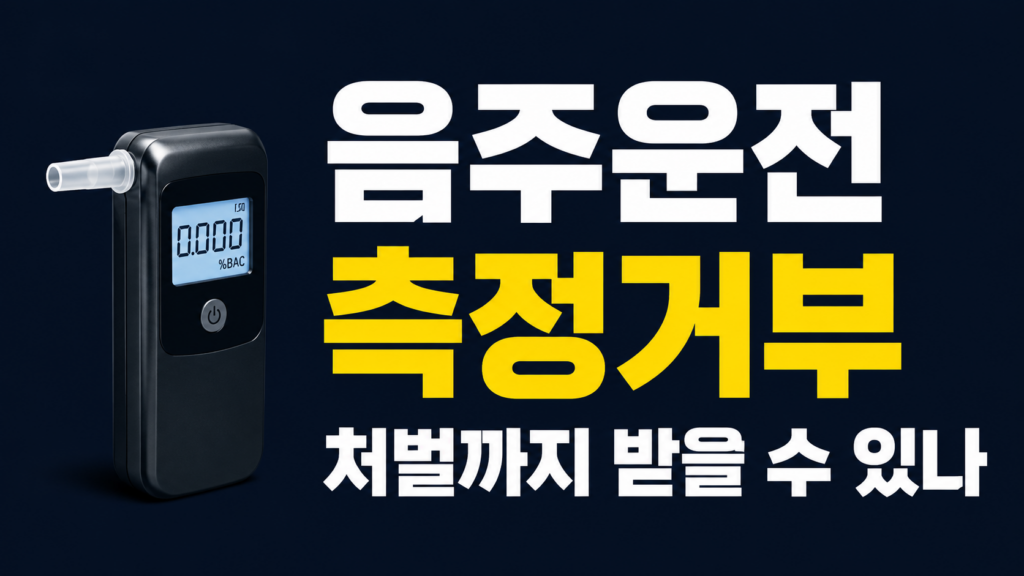 음주운전 측정거부와 대리기사 주장으로 조사받는 운전자 상황