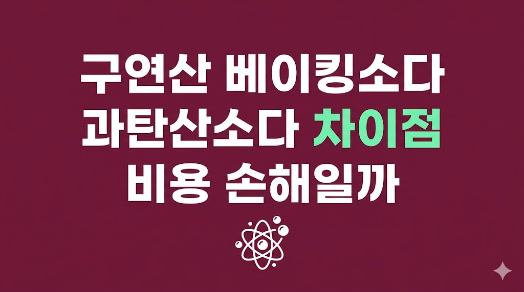 청소 용도별 구연산 베이킹소다 과탄산소다 차이점 비교