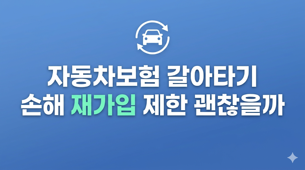 자동차보험 갈아타기 손해와 보장 유지 판단 구조
