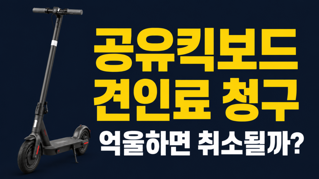 공유킥보드 견인료와 전동킥보드 범칙금 대응 기준 설명 이미지