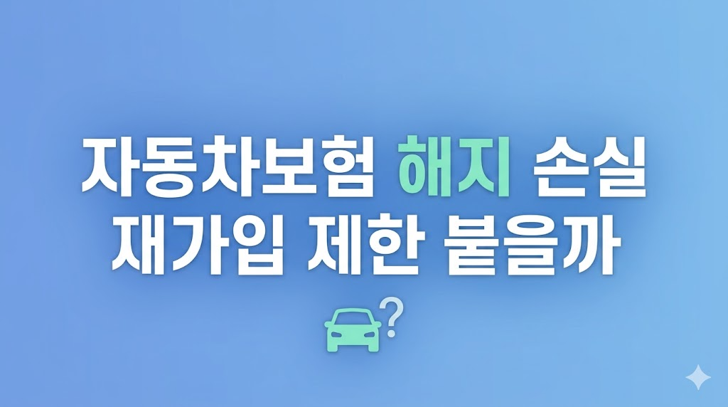 자동차보험 해지 손실 판단 장면
