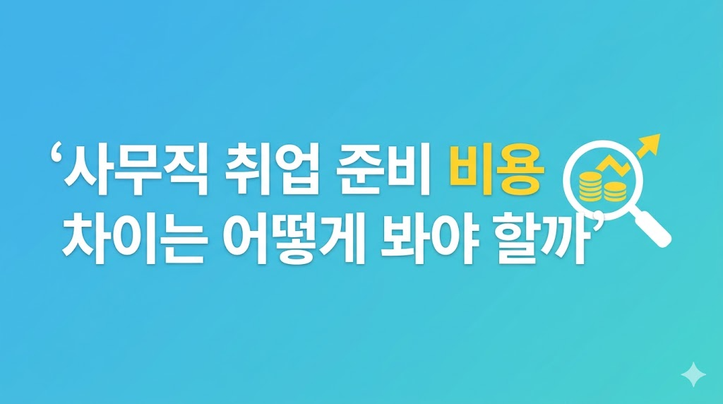 사무직 취업 준비 자료를 관리하는 화면
