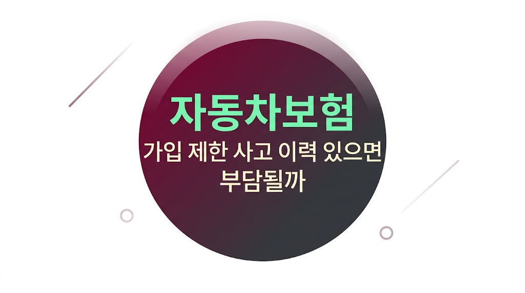 자동차보험 가입 제한 심사 상황 설명
