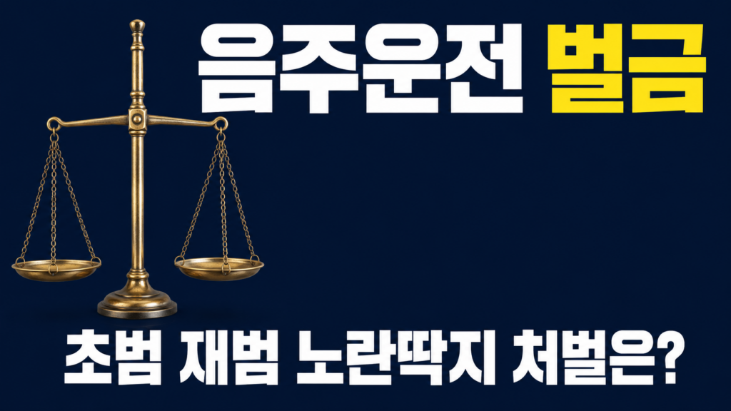 음주운전 벌금과 노란딱지 처벌 기준을 확인하는 운전자